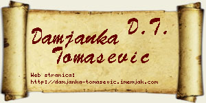 Damjanka Tomašević vizit kartica